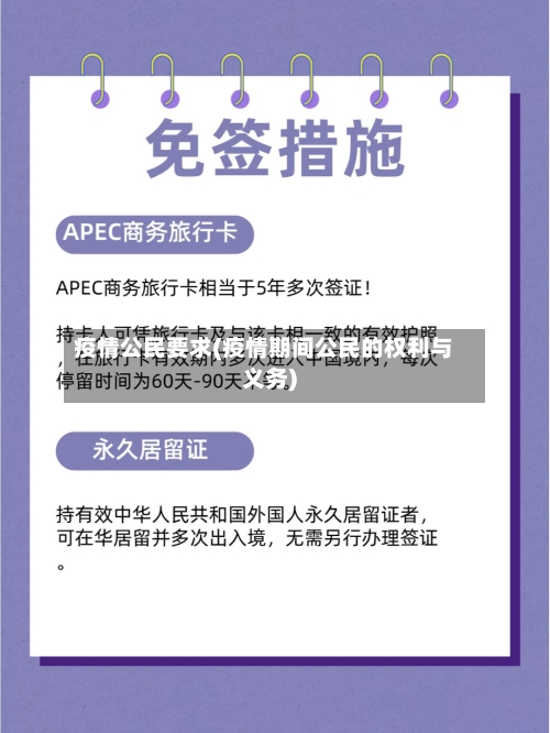 疫情公民要求(疫情期间公民的权利与义务)