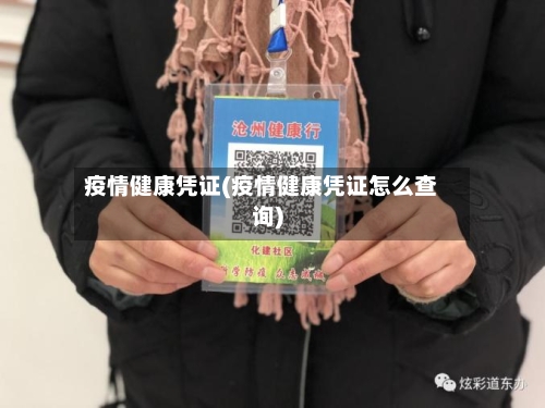 疫情健康凭证(疫情健康凭证怎么查询)