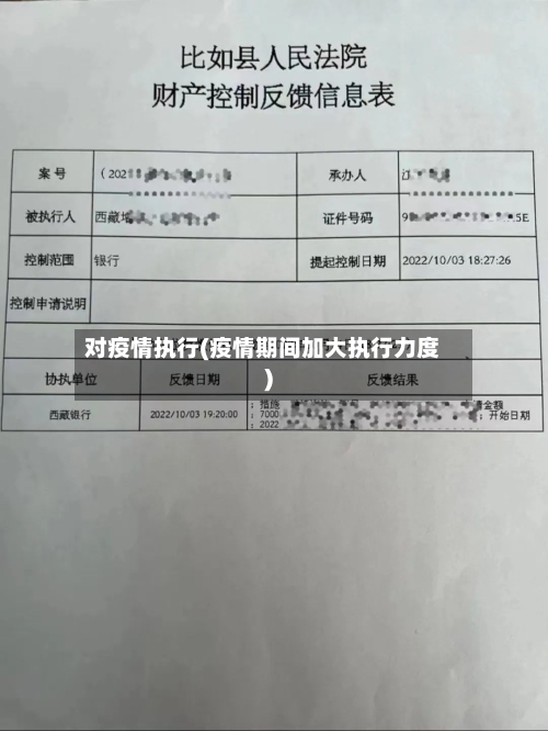 对疫情执行(疫情期间加大执行力度)-第2张图片