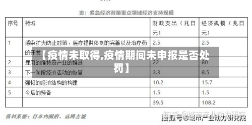 【疫情未取得,疫情期间未申报是否处罚】-第3张图片