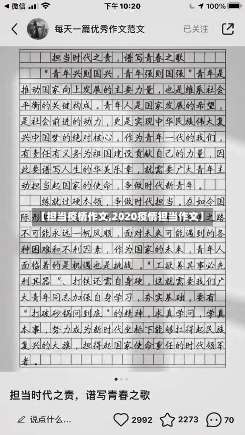 【担当疫情作文,2020疫情担当作文】-第2张图片