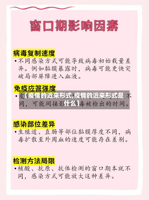 【疫情的近来形式,疫情的近来形式是什么】-第3张图片