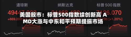 美国股市：标普500指数续创新高 AMD大涨与中东和平预期提振市场-第3张图片